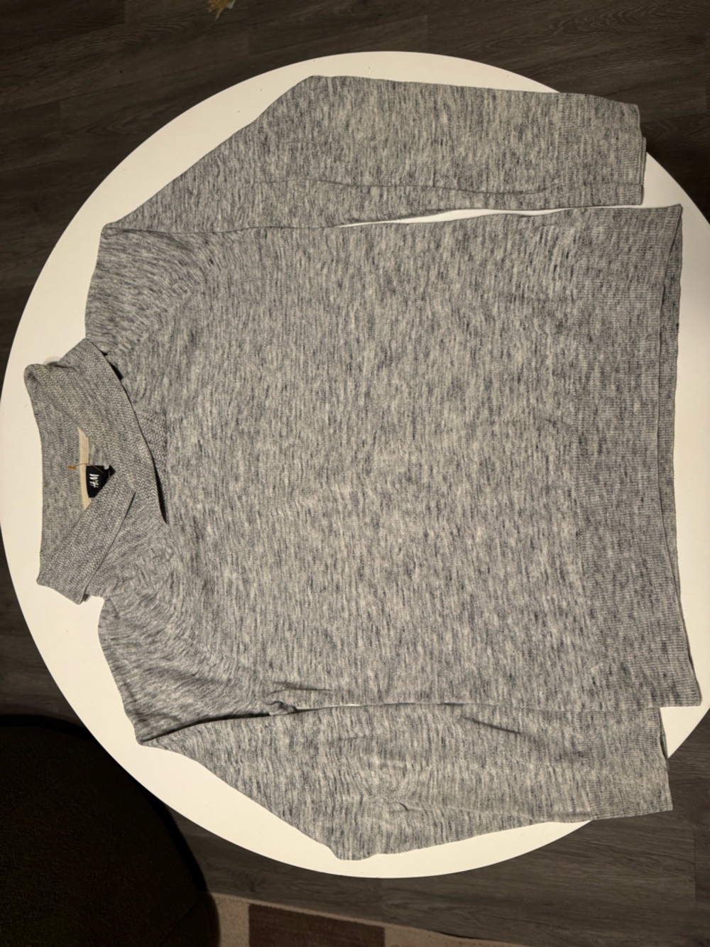 H&M Light Gray Textured Knit Sweater